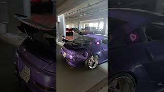 Nissan 370Z loud engine sound in a parking house