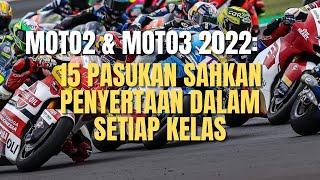 15 pasukan 30 pelumba sahkan penyertaan Moto2 Moto3 2022