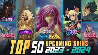 MLBB TOP 50+ UPCOMING SKINS 2023 - 2024  Mobile Legends #whatsnext