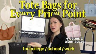 TOTE BAGS RECOMMENDATIONS AT EVERY PRICE POINT for school college work  Alyssa Lyanne