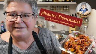 pikanter Fleischsalat als Resteverwertung