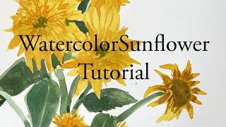 Watercolor Sunflowers Tutorial