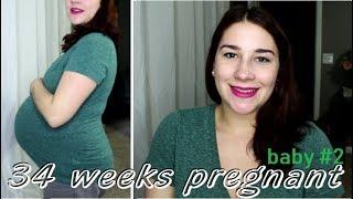 34 Weeks Pregnancy Update + Belly Shot + Symptoms  Anterior Placenta vs. Fundal Pelvic Pressure
