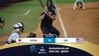 Highlights  Game 11 Japan vs USA  2024 WBSC Mens Softball World Cup Group C