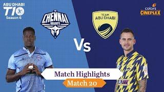 The Chennai Braves vs Team Abu Dhabi  Highlights  Abu Dhabi T10 Season 6  Colors Cineplex