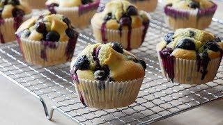 Blaubeermuffins Backen Rezept  Baking Blueberry Muffins Recipe  ENG SUBS