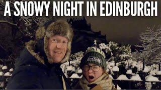 NEWS FLASH it snowed in Edinburgh last night that doesnt happen often so we went out at 2am