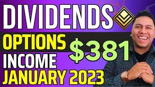 All My Dividends & Options Income in January 2023  Full Break Down