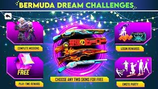 Bermuda Dreams Event Free Rewards  Free Fire New Event  Booyah Pass Discount Event  FF New Event