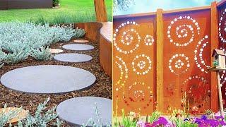 Garden and Backyard Design Beautiful Ideas From Rusty Steel 50+ Great Ideas