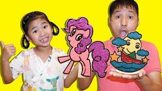 Bé Bún Tô Màu Kim Tuyến Thiên Thần Ngựa Pinkie Pie – Bố bé Bún Tô Màu Tuyền Trăng Lấp Lánh