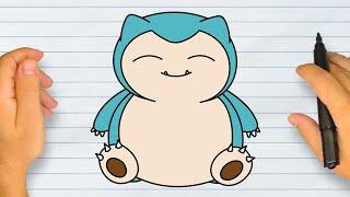 How to Draw Snorlax from Pokémon  Easy Step-by-Step Tutorial for Beginners