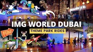 4K IMG Worlds of Adventure Indoor THEME PARK Best RIDES & ATTRACTIONS in Dubai - Walking Tour