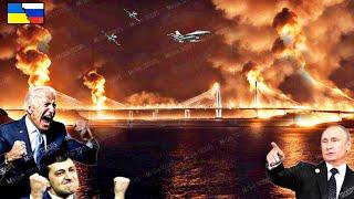 THE CRIMEA BRIDGE IS LOST FOREVER US Drone Swarm Burns 500 Tons of Russian Ammunition