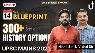 ️Detailed blueprint by Nikhil sir  300+ in History Optional  14 week strategy for Mains 2024