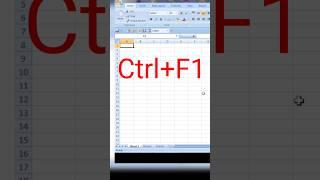 How to Hide or Unhide ribbon in excel word powerpoint #shorts #shortcutkeys #excel