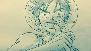 Speed Drawing manga ONE PIECE Art Monkey D Luffy 2