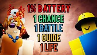 Beating The Guide Bossfight At 1% Battery  Slap Battles Roblox