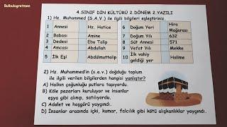 4.sınıf din kültürü 2.dönem 2.yazılı soruları  @Bulbulogretmen  #din #yazılı #sınav #keşfet #school