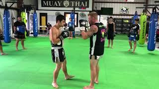 Muay Thai Skills Class - Using Hand trapping to setup Knees