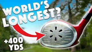 The worlds LONGEST golf driver WARNING