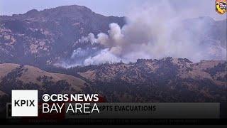 Toll Fire burns in Napa County north of Calistoga prompting evacuations