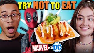 Try Not To Eat Challenge - Marvel Vs. DC Shang-Chi Loki Deadpool Birds of Prey Suicide Squad