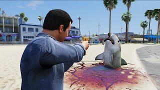 Zombie vs Shark O Matic Gun GTA 5 Mod  GMZ STUDIO