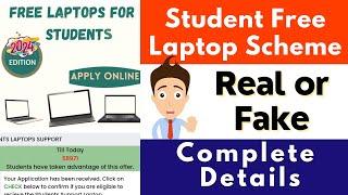 Student Free Laptop Scheme 2024  Real or Fake  Free Laptops For Students  WhatsApp Link  Reality