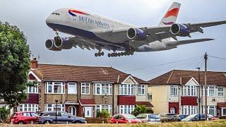 35 BIG PLANE TAKEOFFS and LANDINGS from UP CLOSE  London Heathrow Plane Spotting LHREGLL