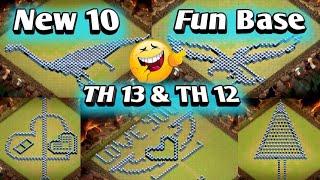 New 10 TH 13TH 12 FunTroll Base Layout + Link  Clash Of Clans