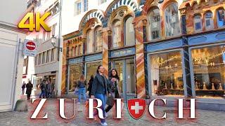 Switzerland Zurich  From Landesmuseum through Main Station to Old Town  walking tour 4K 60fps