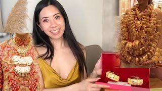 UNBOXING CRAZY RICH 24K BRIDAL GOLD ASIAN  WEDDING JEWELRY  CARTIER COMPARISON  RENTING GOLD LIES