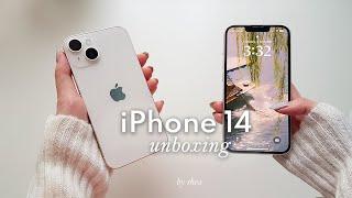 unboxing iPhone 14 starlight 256gb   accessories camera test & set-up