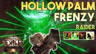 3.24 Hollow Palm Frenzy Build  Raider  Necropolis  Path of Exile 3.24