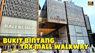 Bukit Bintang to TRX Mall Tun Razak Exchange Walking Tour  Kuala Lumpur Malaysia  4K