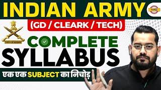 INDIAN ARMY SYLLABUS 2024  ARMY SYLLABUS 2024  ARMY AGNIVEER SYLLABUS 2024  ARMY GD SYLLABUS