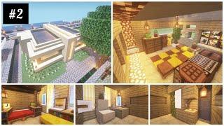 Minecraft - Rumah Modern #2 Rumah Smooth Sandstone & Birch Dengan Pintu Rahasia