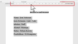 Cara Mengatur Posisi Titik Dua agar Sejajar dan Rapi Di Ms. Word