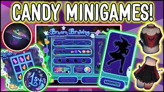 Candy MINIGAMES CONCEPTS Broom RACING Bat Mo Heel SET BADGES & MORE #royalehigh #roblox