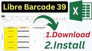 how to install libre barcode 39 font in Excel ? libre barcode 39 not coming in Excel? barcode font?