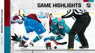 Avalanche @ Sharks 46  NHL Highlights 2023