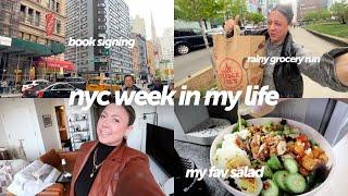 week in my life in nyc Brianna Wiest book signing making summer salads workouts events etc