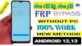 Vivo v21 5g frp bypass android 13  All vivo  Google Account Remove Without pc  latest sequrity