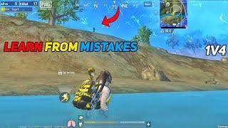 ALWAYS LEARN FROM YOUR MISTAKES 1v4 GAMEPLAY - PUBG MOBILE LITE BGMI LITE