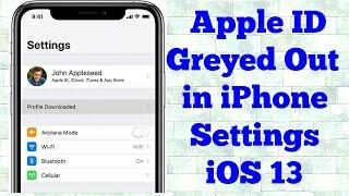 Apple ID Greyed Out in iPhone Settings iOS 13 - Fixed