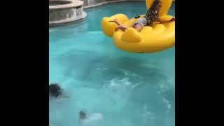 very funny moments of girl in swimming pool #shorts