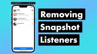 SwiftUI Firebase Chat 16 Removing Snapshot Listeners