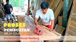 This is how carpenters make SOLID TABLES from scratch to finish from Rare wood