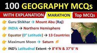 Top 100 Geography MCQs  Geography Gk MCQs Questions And Answers  Most IMP 100 MCQs 